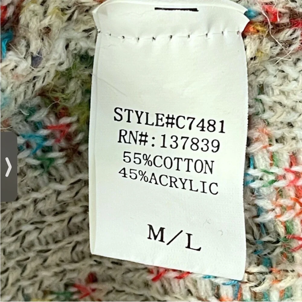 Debut Cardigan Sweater Boho Print Open Front Cabincore - Picture 6 of 9